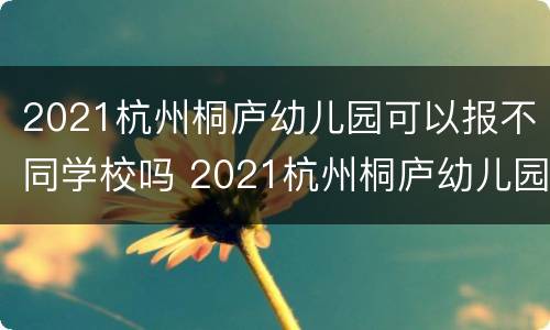 2021杭州桐庐幼儿园可以报不同学校吗 2021杭州桐庐幼儿园可以报不同学校吗初中