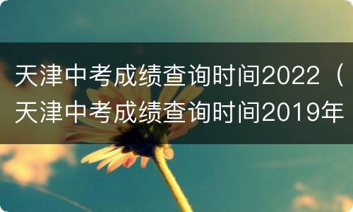 天津中考成绩查询时间2022（天津中考成绩查询时间2019年）