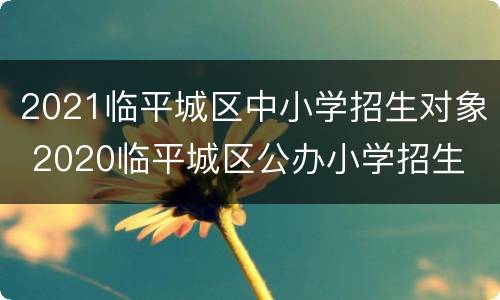 2021临平城区中小学招生对象 2020临平城区公办小学招生