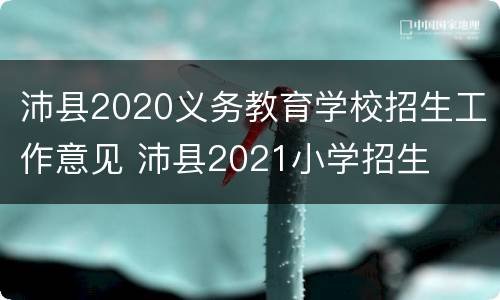 沛县2020义务教育学校招生工作意见 沛县2021小学招生