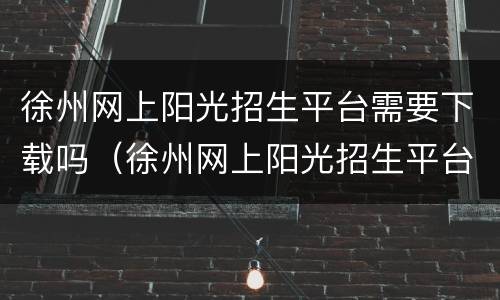 徐州网上阳光招生平台需要下载吗（徐州网上阳光招生平台录取后能不能取消）