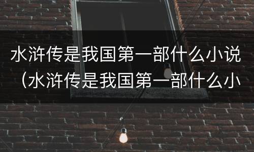 水浒传是我国第一部什么小说（水浒传是我国第一部什么小说作者是谁）