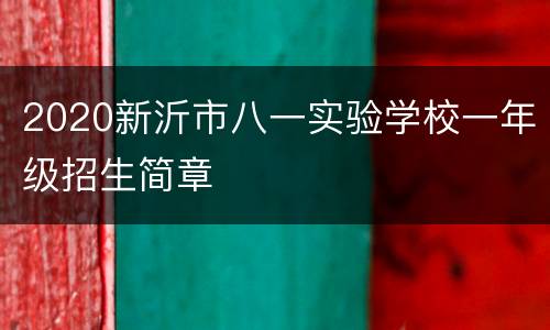 2020新沂市八一实验学校一年级招生简章