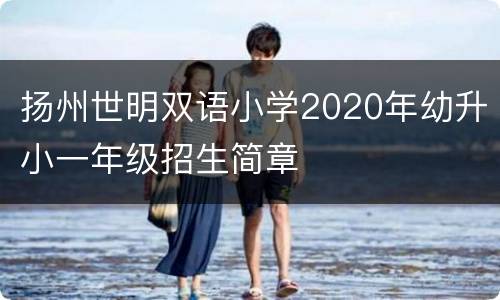 扬州世明双语小学2020年幼升小一年级招生简章