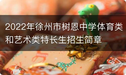 2022年徐州市树恩中学体育类和艺术类特长生招生简章