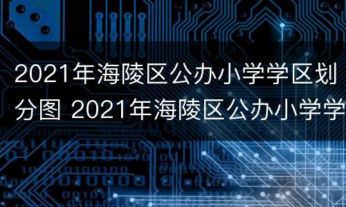 2021年海陵区公办小学学区划分图 2021年海陵区公办小学学区划分图