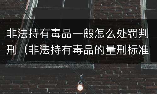 非法持有毒品一般怎么处罚判刑（非法持有毒品的量刑标准）