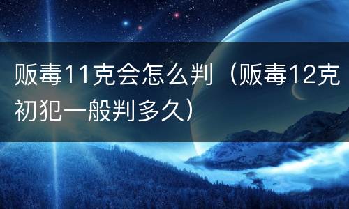 贩毒11克会怎么判（贩毒12克初犯一般判多久）