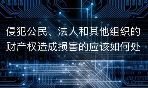 侵犯公民、法人和其他组织的财产权造成损害的应该如何处理