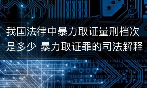 我国法律中暴力取证量刑档次是多少 暴力取证罪的司法解释