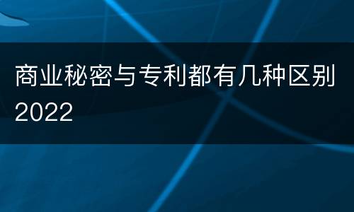 商业秘密与专利都有几种区别2022