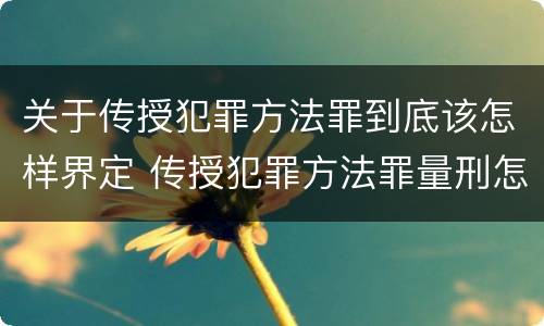 关于传授犯罪方法罪到底该怎样界定 传授犯罪方法罪量刑怎么量