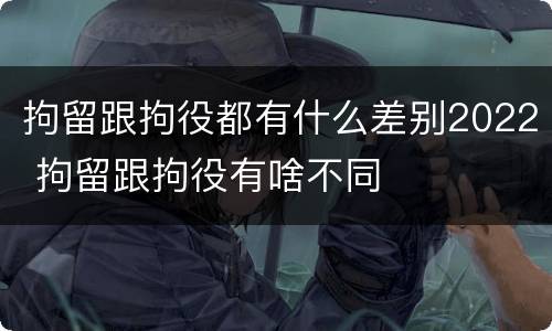 拘留跟拘役都有什么差别2022 拘留跟拘役有啥不同