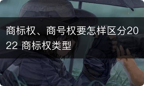 商标权、商号权要怎样区分2022 商标权类型