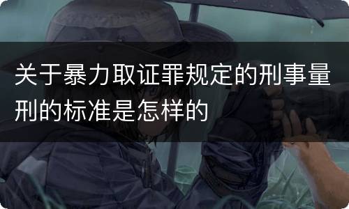 关于暴力取证罪规定的刑事量刑的标准是怎样的