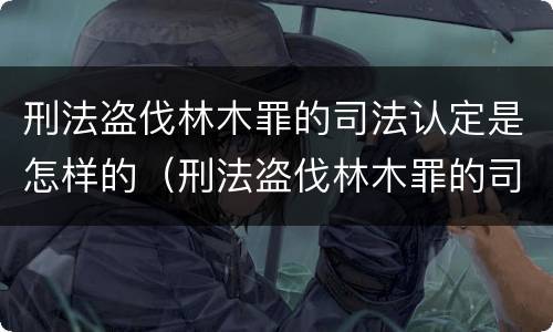 刑法盗伐林木罪的司法认定是怎样的（刑法盗伐林木罪的司法认定是怎样的呢）