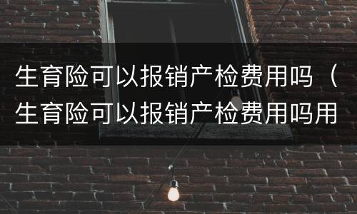 生育险可以报销产检费用吗（生育险可以报销产检费用吗用手机支付）