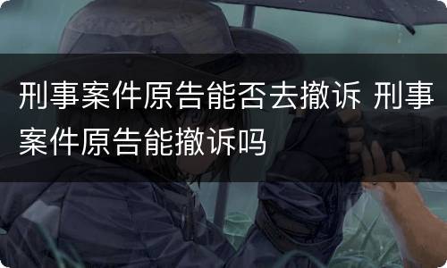 刑事案件原告能否去撤诉 刑事案件原告能撤诉吗